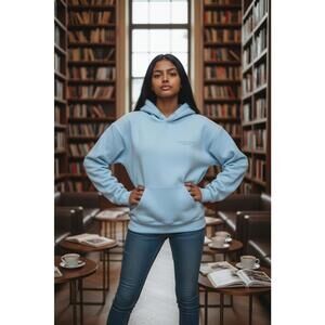 Comfrt Kids Pastel Baby Blue Hoodie Sweatshirt Unisex Size Large Kids New in Bag